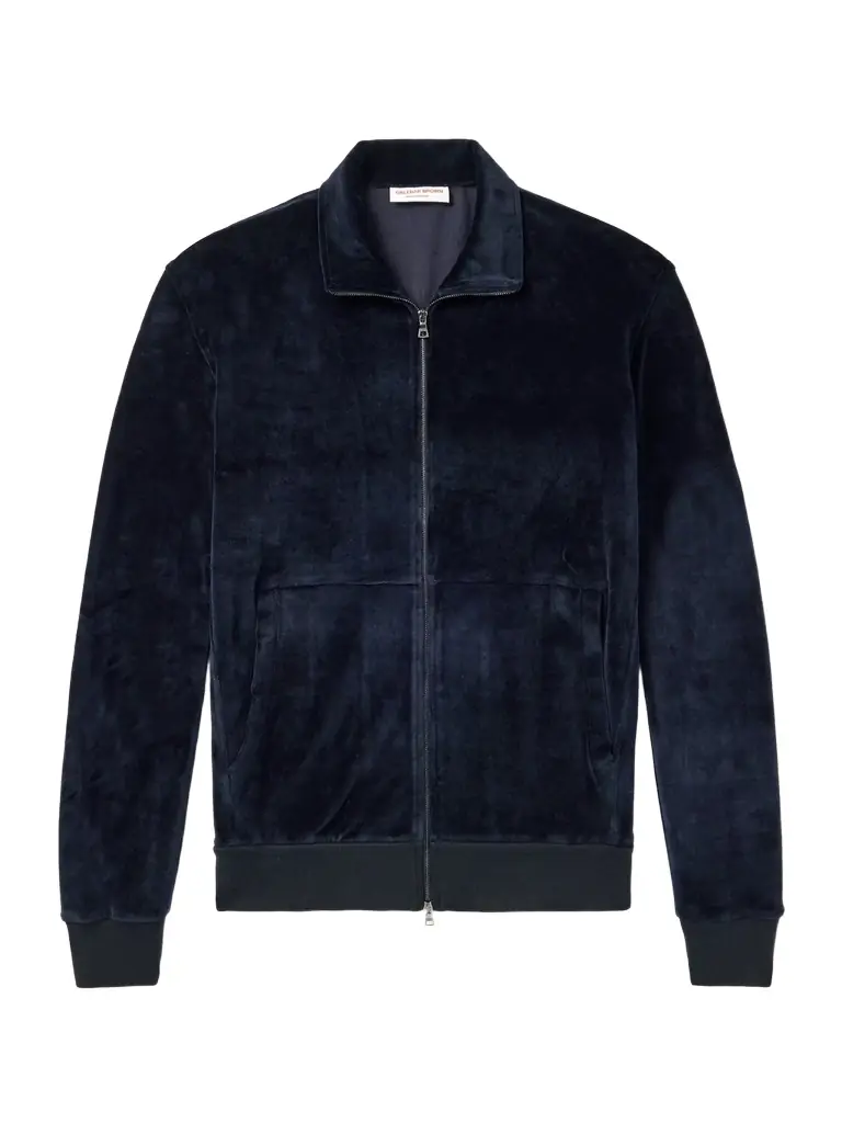 Orlebar Brown Cassian Cotton-Blend Velour Track Jacket - Men
