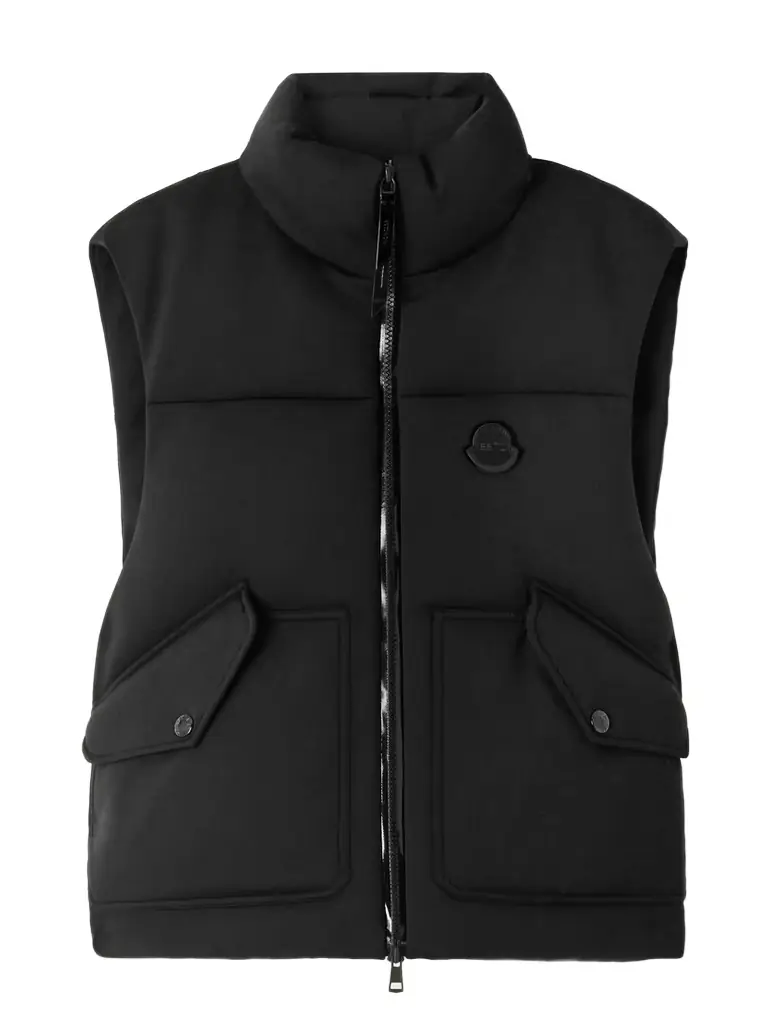 Moncler Genius + Edward Enninful Appliquéd Quilted Scuba Down Vest