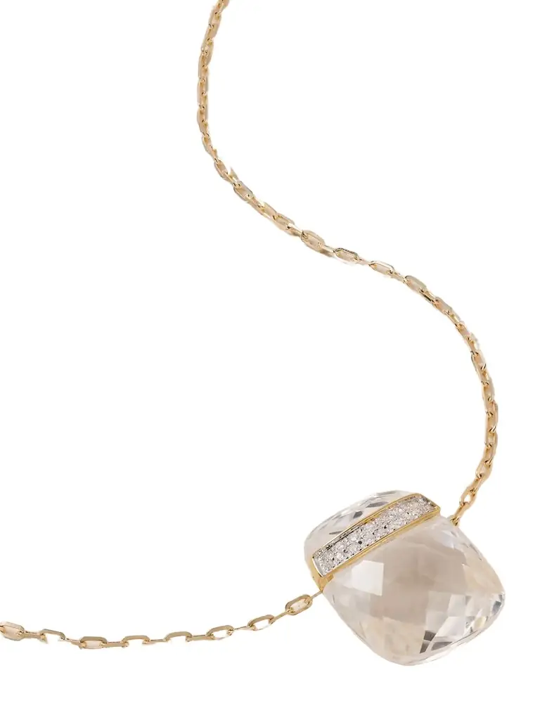 JIA JIA 14-karat Gold, Quartz And Diamond Necklace