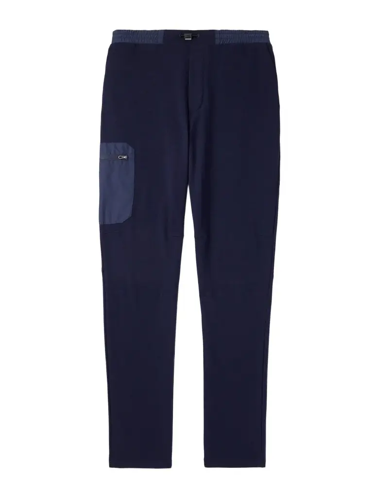 Sease Straight-Leg Shell-Trimmed Wool-Blend Drawstring Trousers - Men