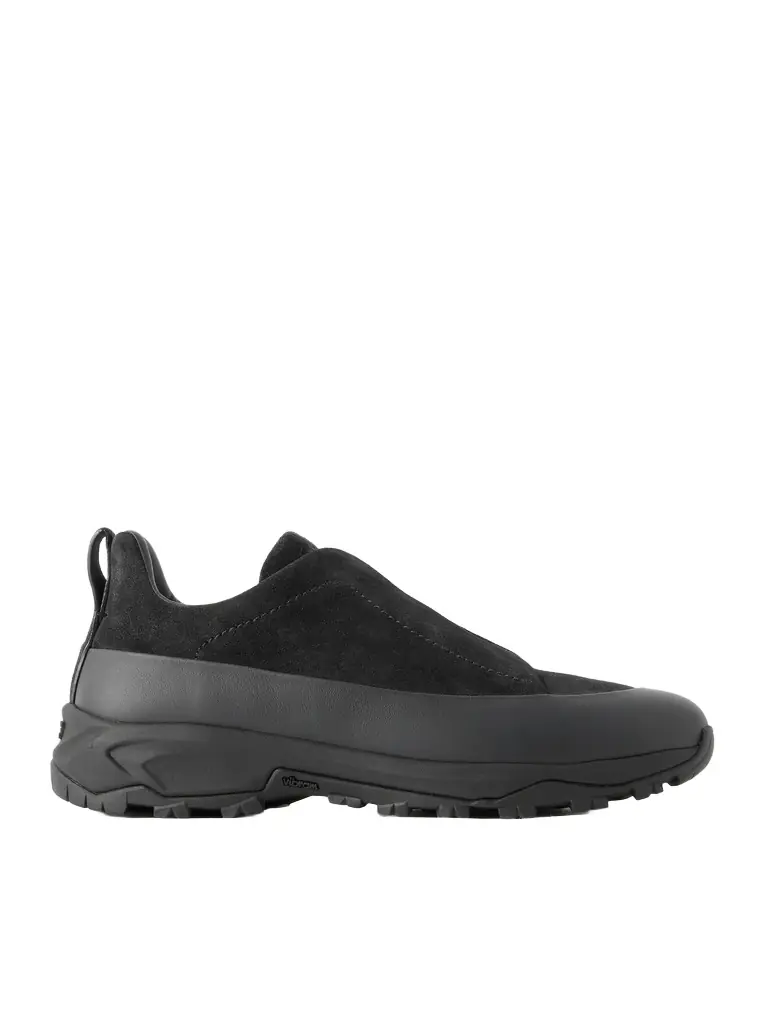 Zegna Triple Stitch™ Monte Rubber-Trimmed Suede Slip-On Sneakers - Men