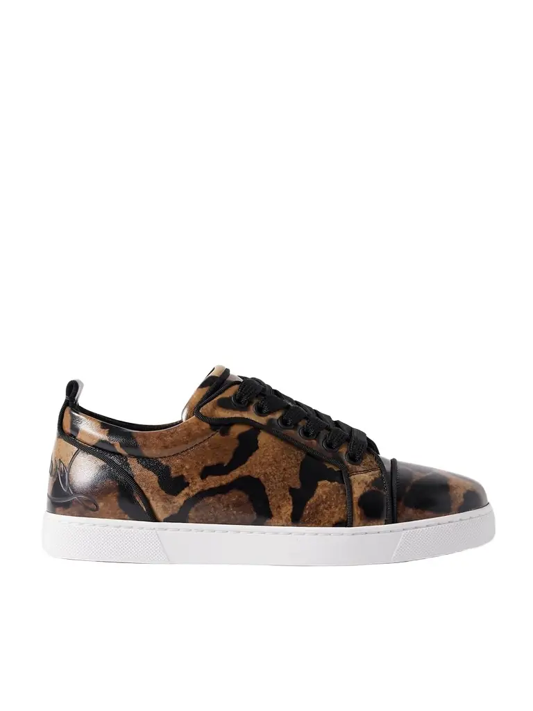 Christian Louboutin Fun Louise Junior Leopard-print Leather Sneakers