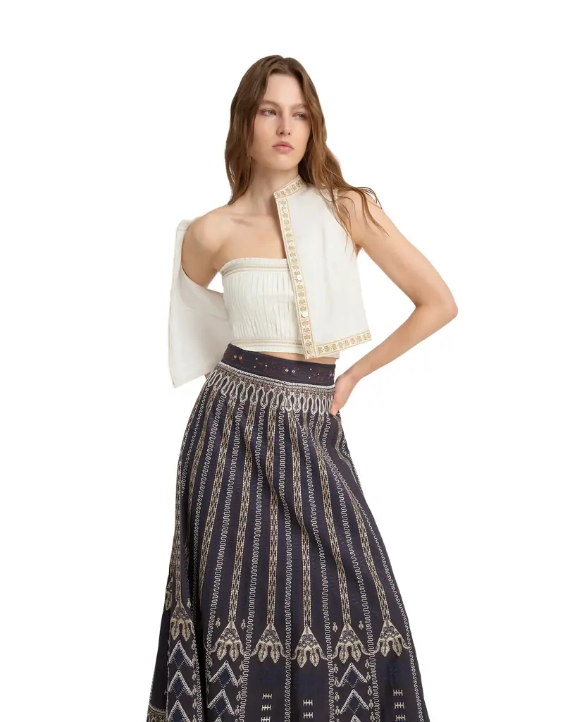 Emporio Sirenuse Flavia Top with Calliope Embroidery