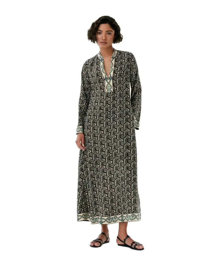 Emporio Sirenuse Jenna Caftan in Kamares Print