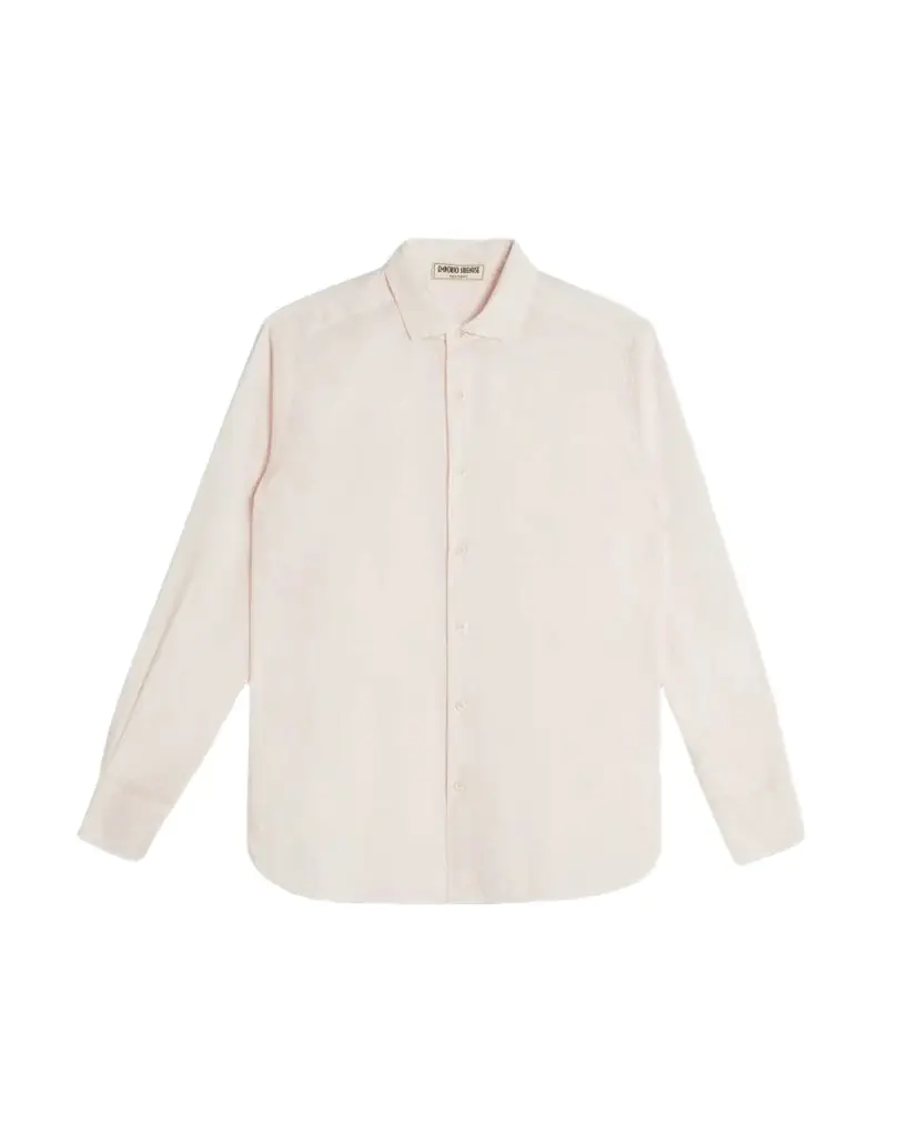 Emporio Sirenuse Plain Cotton Shirt Slim Pink