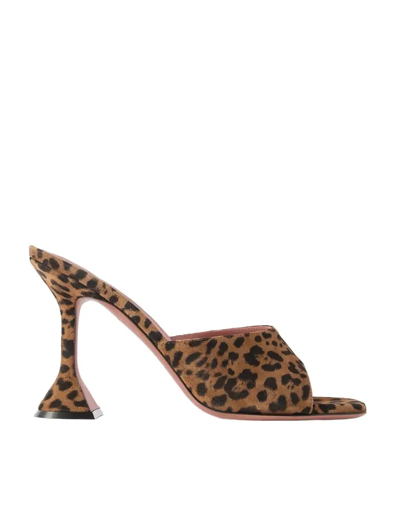 Amina Muaddi Lupita Leopard-print Suede Mules