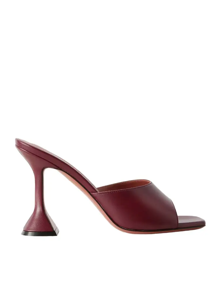 Amina Muaddi Lupita Leather Mules