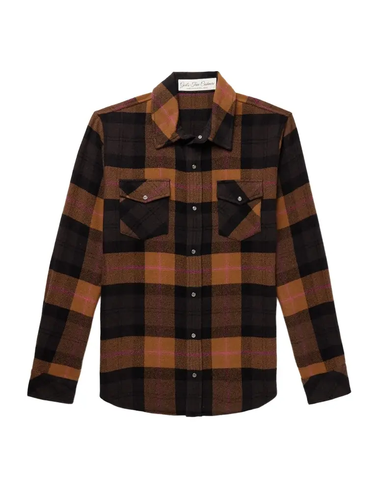 God's True Cashmere Checked Cashmere Shirt - Men