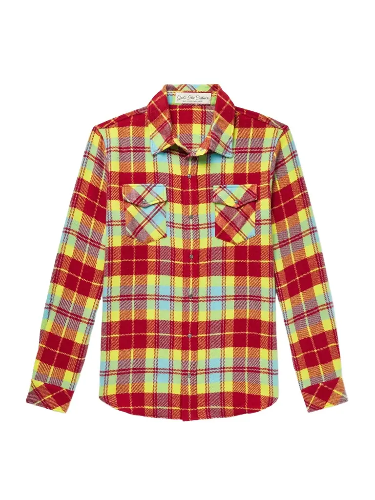 God's True Cashmere Checked Cashmere Shirt - Men