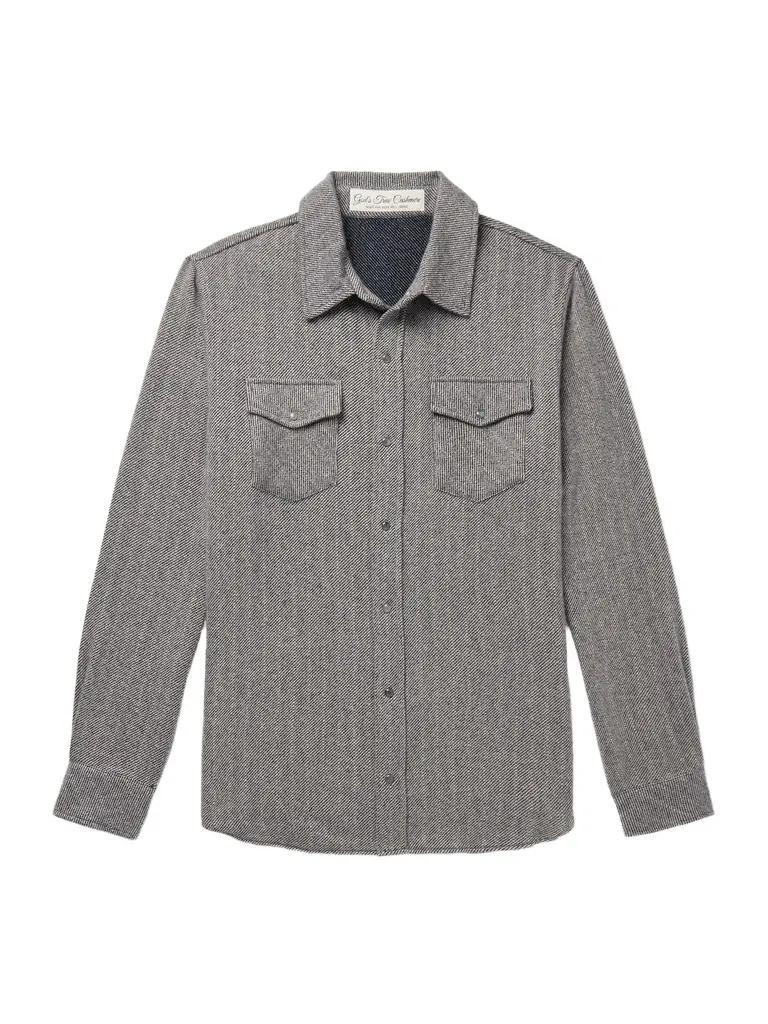 God's True Cashmere Striped Cashmere Shirt - Men
