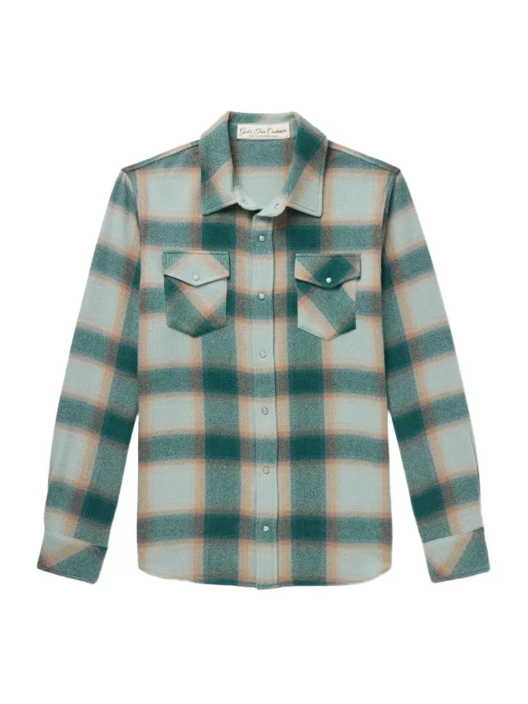 God's True Cashmere Checked Cashmere Shirt - Men
