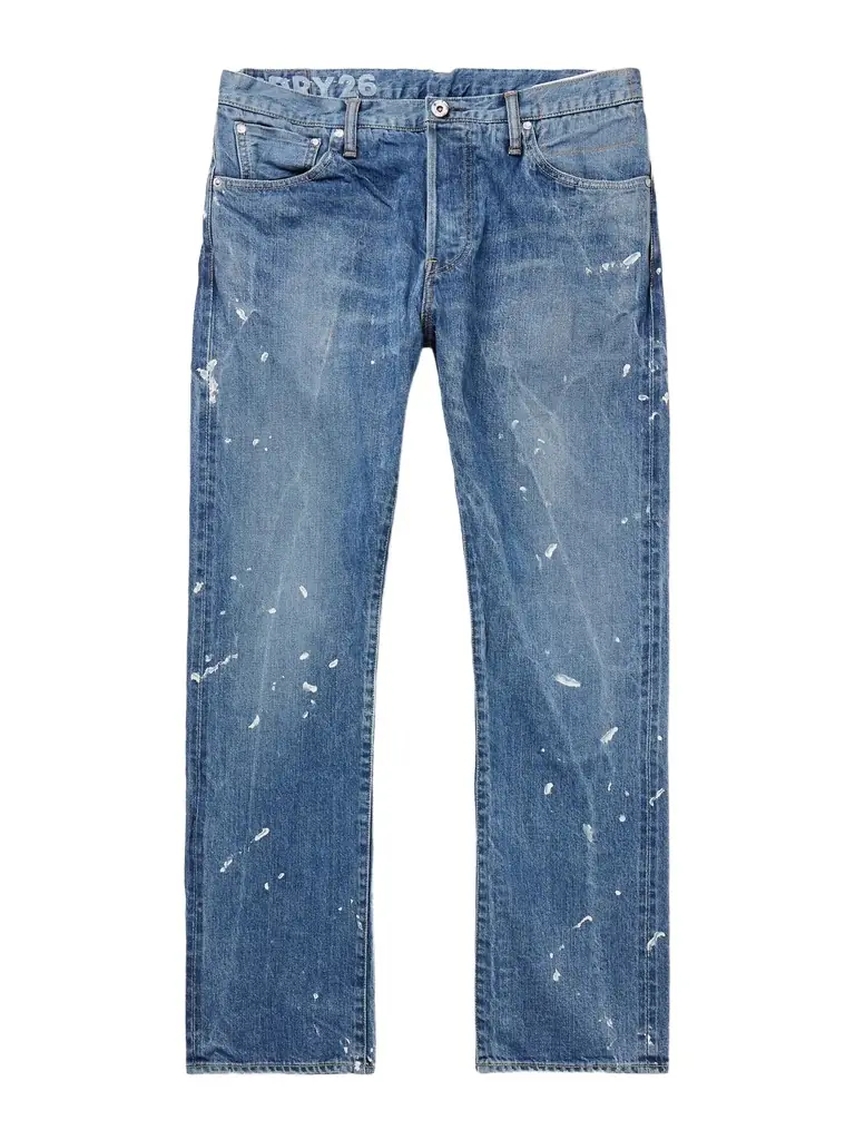 Visvim Social Sculpture 11 Slim-Fit Straight-Leg Paint-Splattered Jeans - Men