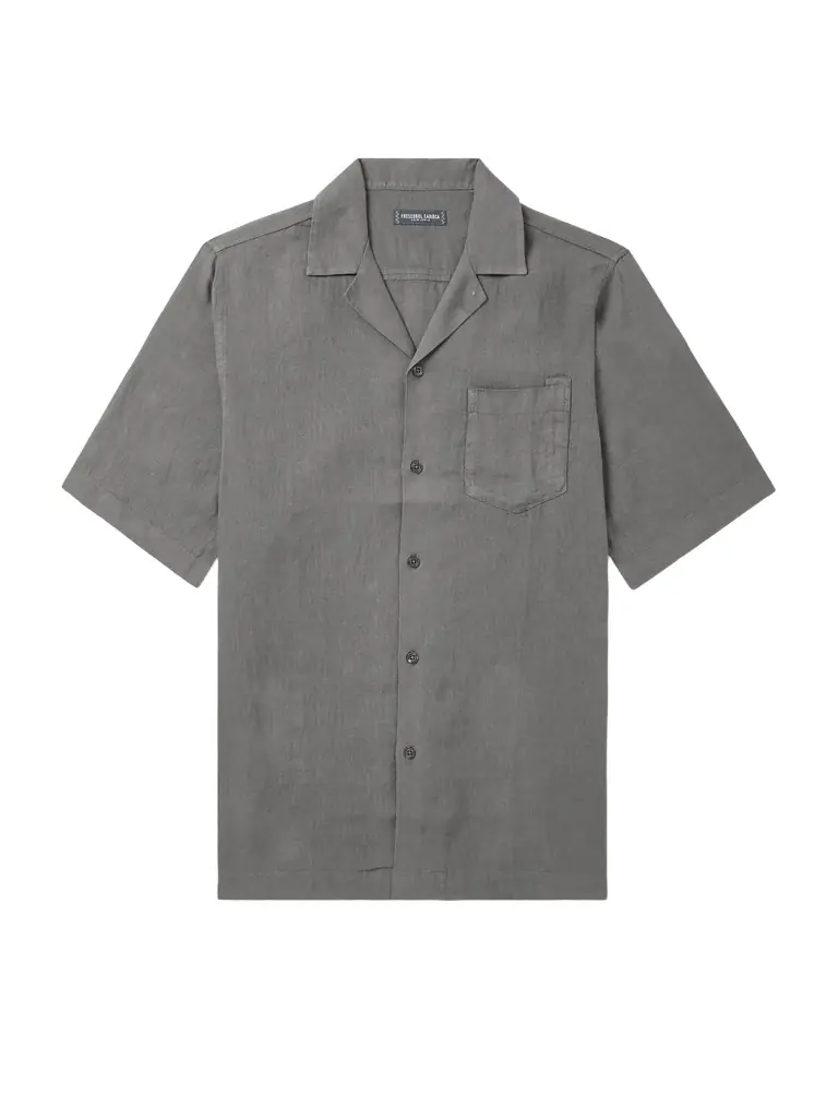 Frescobol Carioca Angelo Camp-Collar Linen Shirt - Men