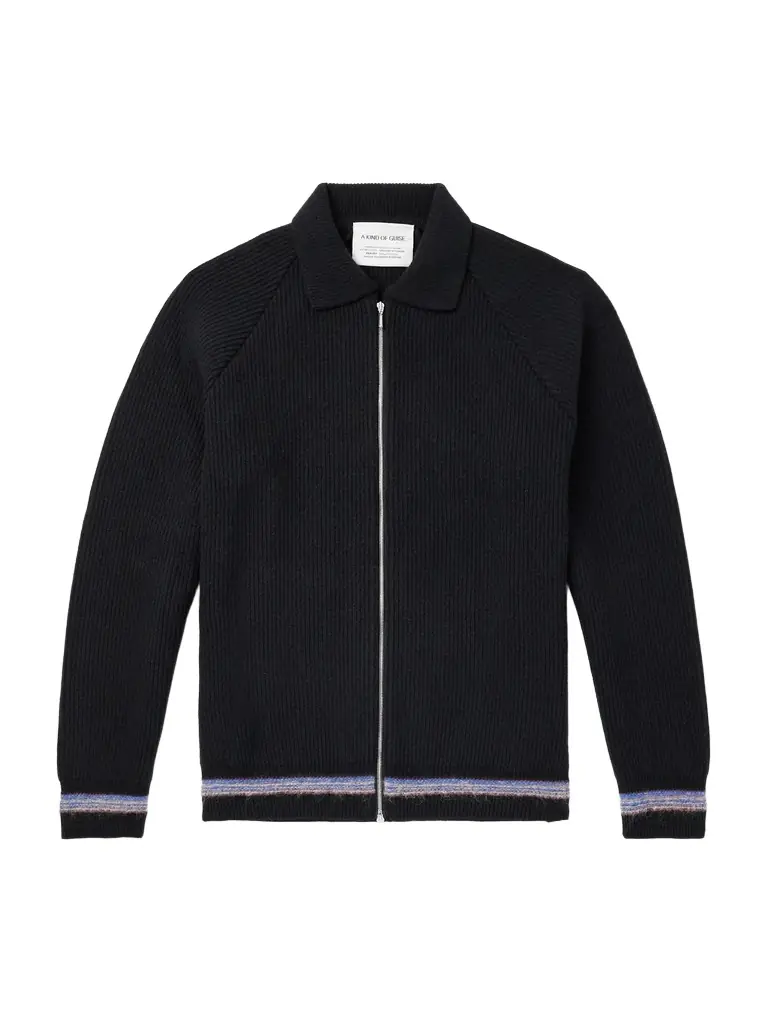 A Kind Of Guise Zaya Ribbed Merino Wool Zip-Up Sweater - Men
