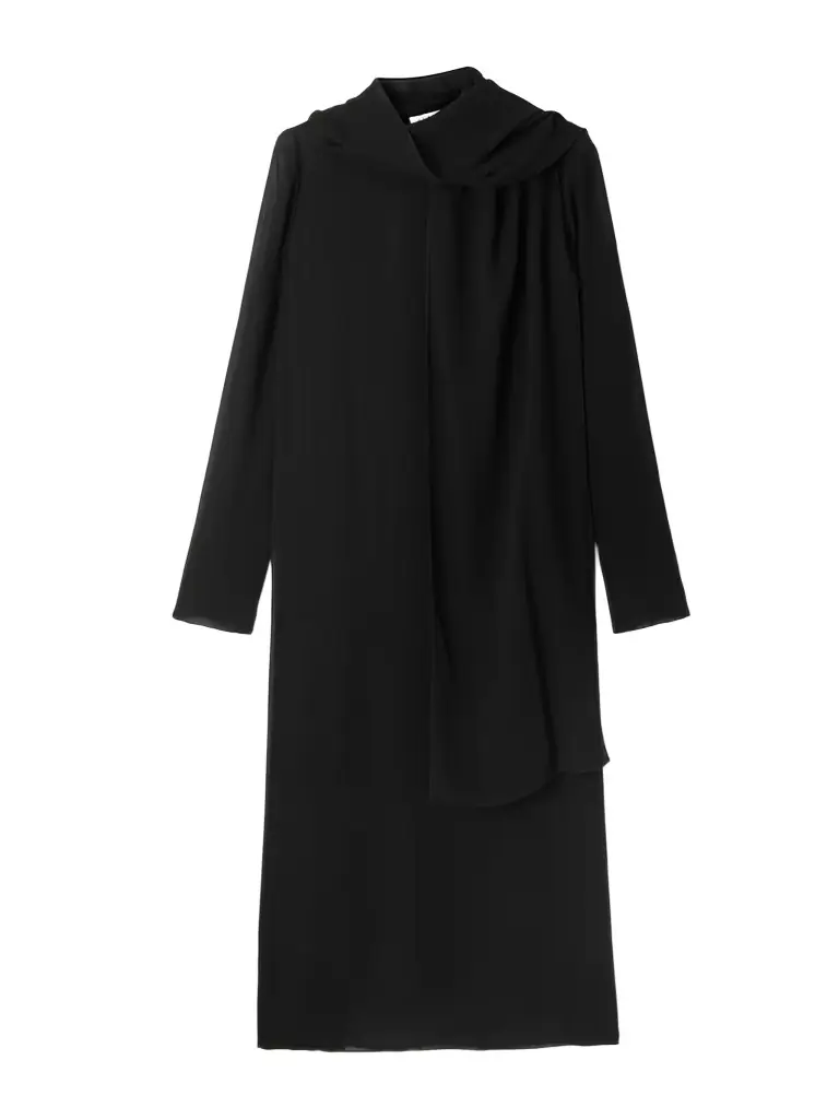 Alaïa Cutout Tie-neck Mesh Midi Dress