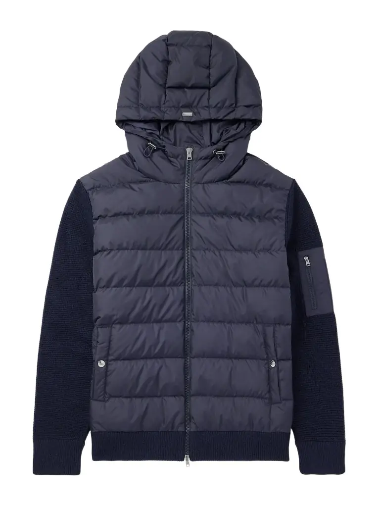 HERNO Shell-Trimmed Wool Hooded Down Jacket - Men