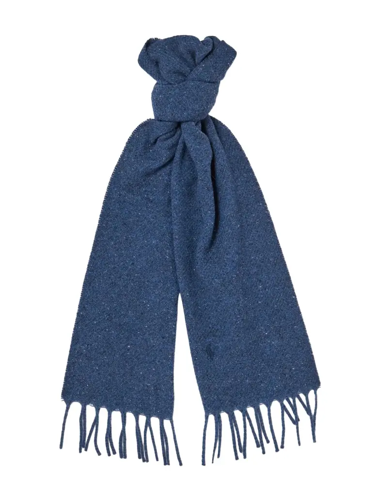 Polo Ralph Lauren Logo-Embroidered Fringed Wool-Blend Scarf - Men