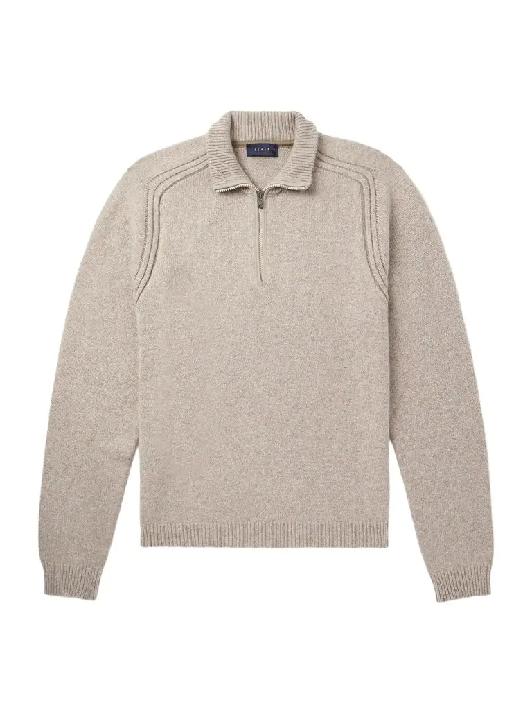 Sease Cashmere Half-Zip Sweater - Men