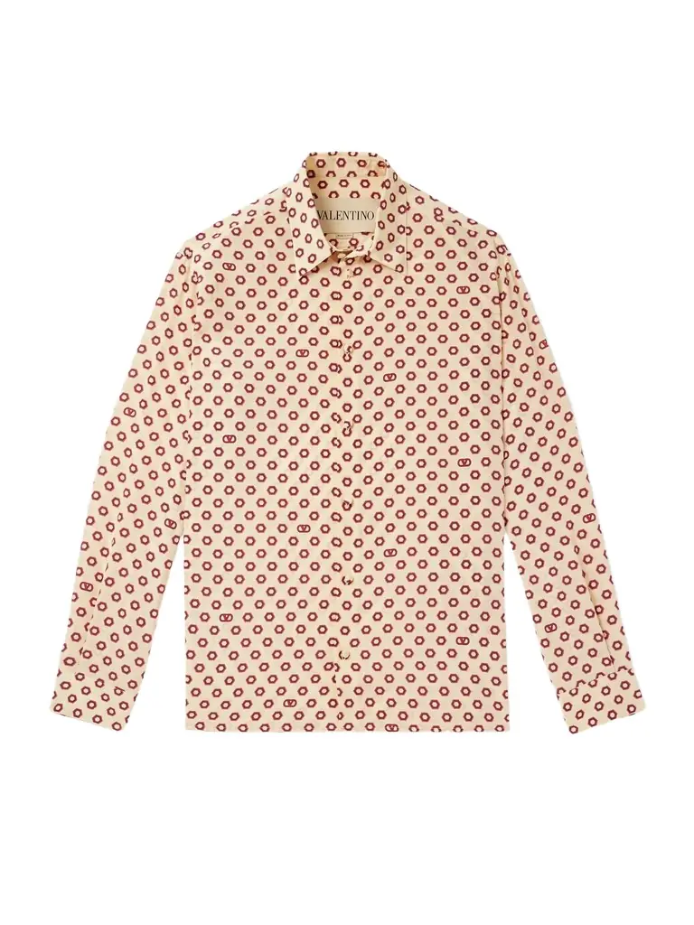 Valentino Garavani Printed Silk Crepe de Chine Shirt - Men