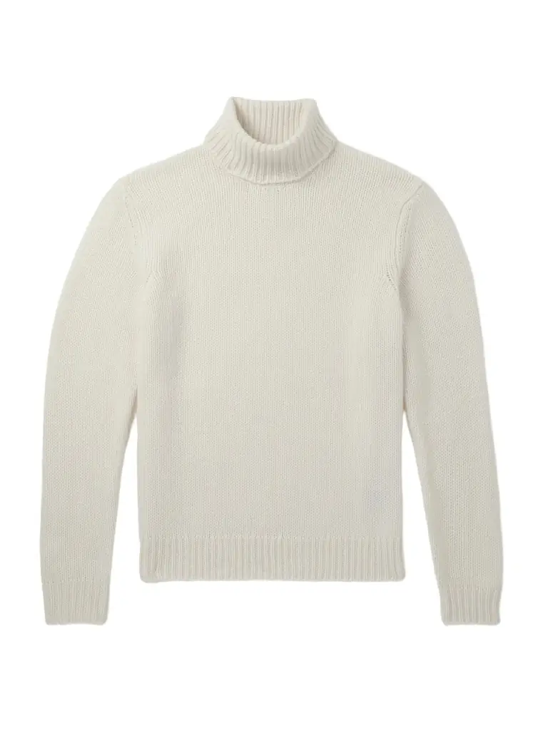 Ralph Lauren Purple Label Ribbed Cashmere Rollneck Sweater - Men
