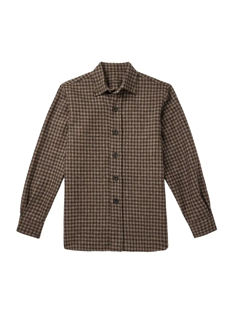 Rubinacci Checked Wool Shirt - Men
