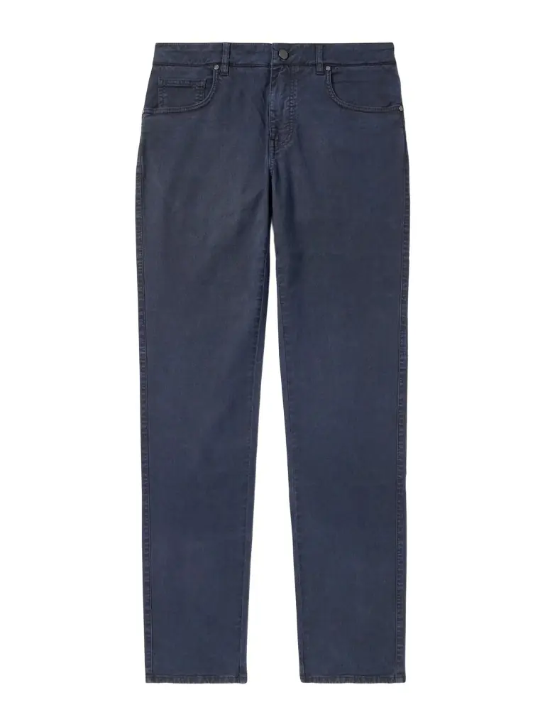 Purdey Slim-Fit Straight-Leg Cotton-Blend Twill Trousers - Men