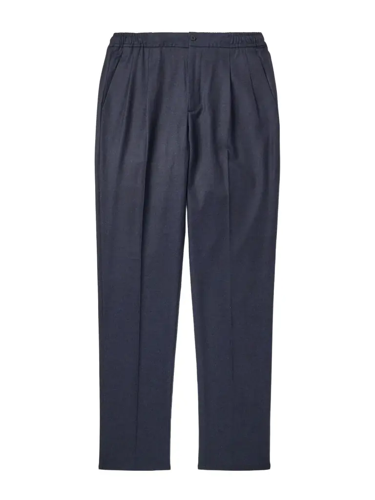 Rubinacci Leisure Straight-Leg Pleated Wool-Flannel Trousers - Men