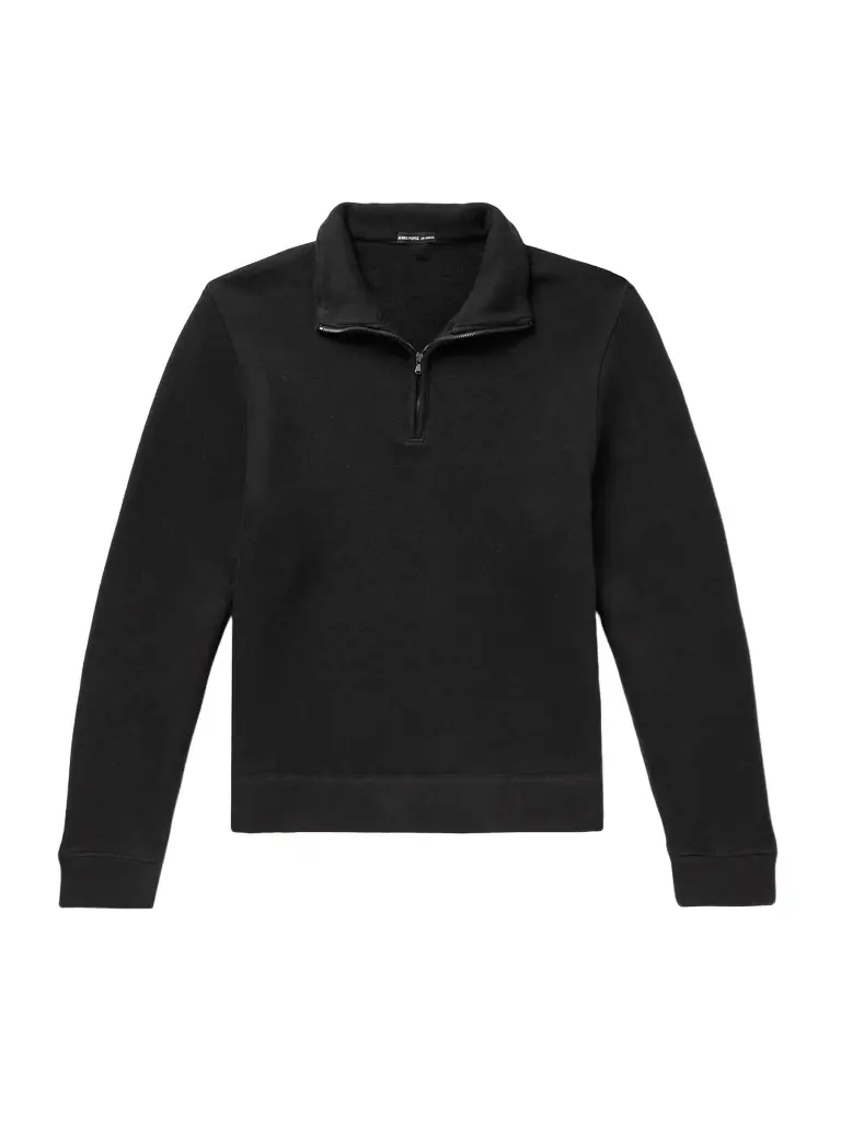 James Perse Cozy Cotton-Blend Jersey Half-Zip Sweatshirt - Men