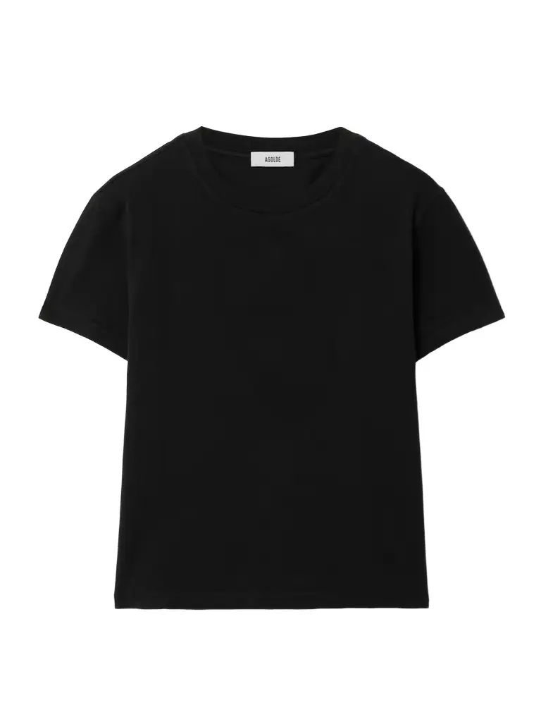 AGOLDE Adine Cropped Organic Cotton-jersey T-shirt