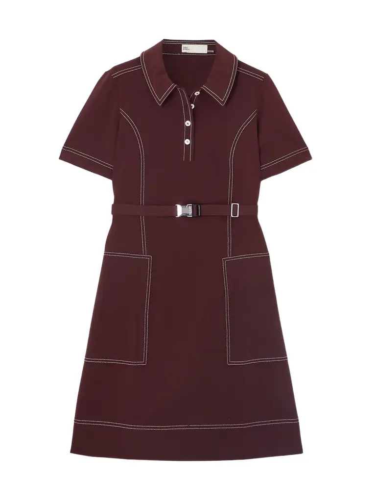 Tory Sport Belted Jersey Mini Dress
