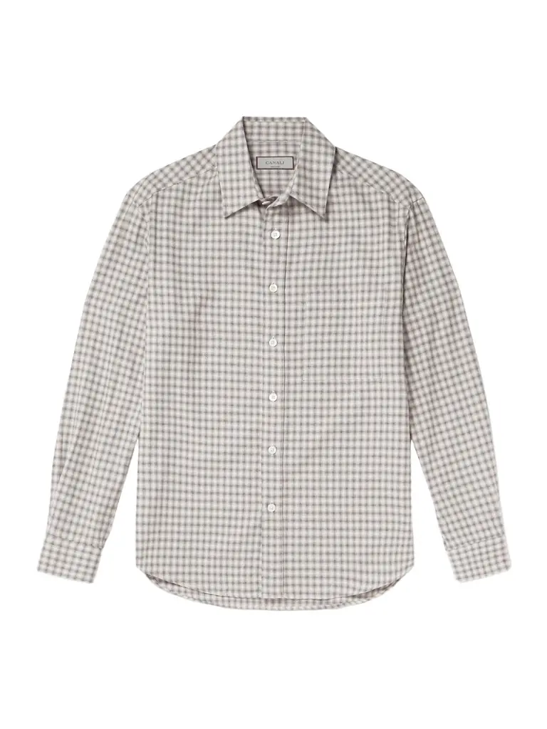 Canali Checked Cotton-Flannel Shirt - Men
