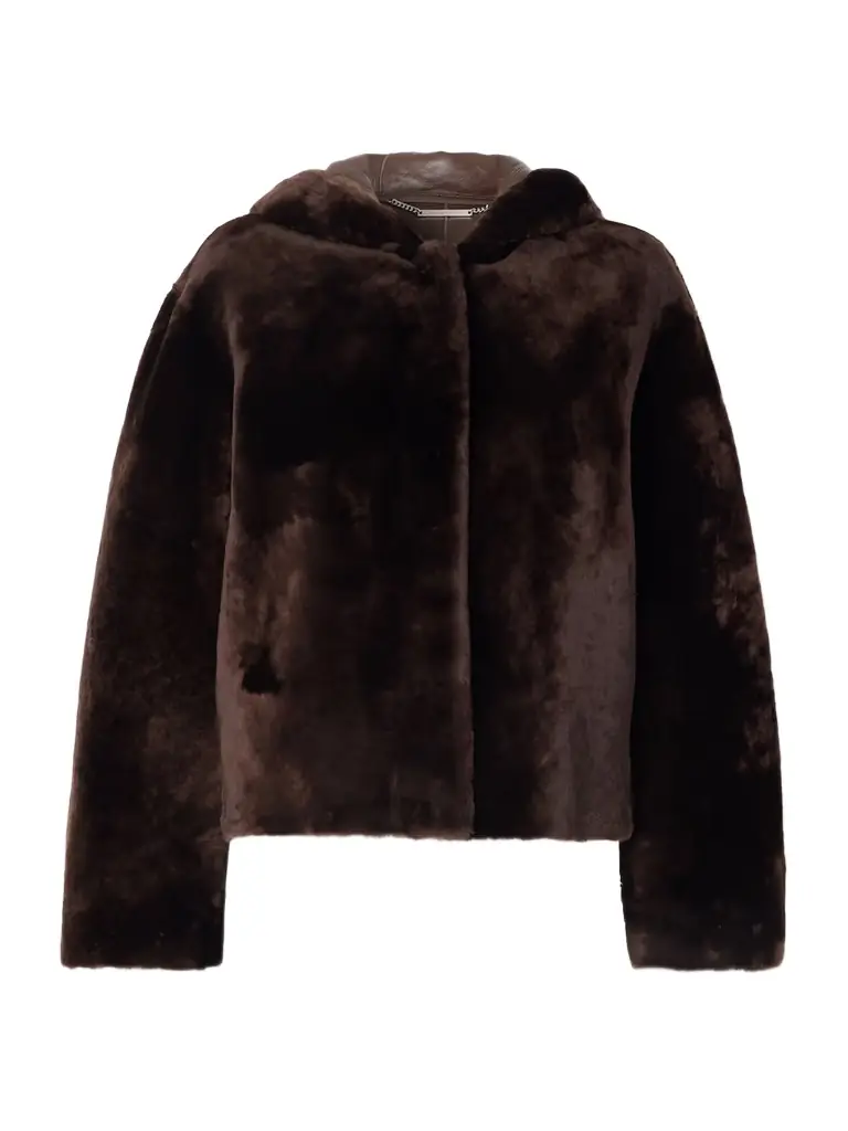 Nour Hammour Cooper Hooded Shearling Jacket