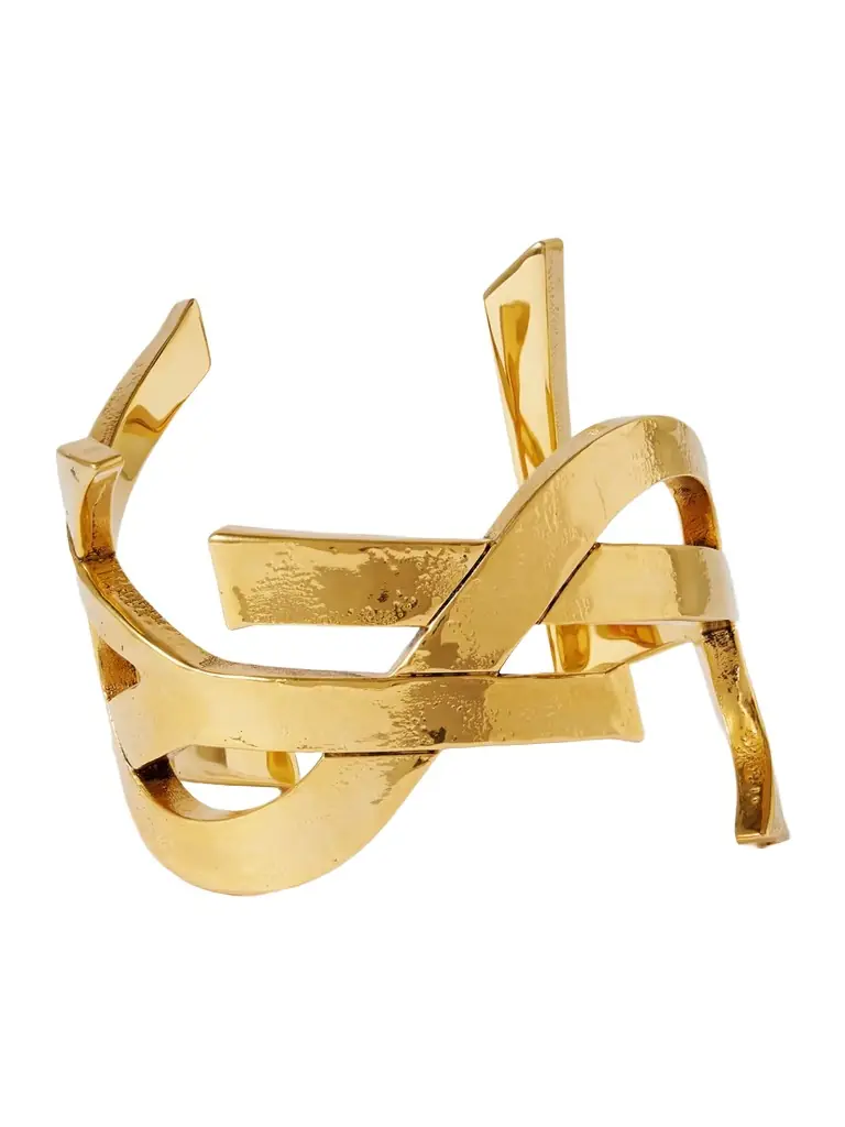 Saint Laurent Cassandre Gold-tone Cuff