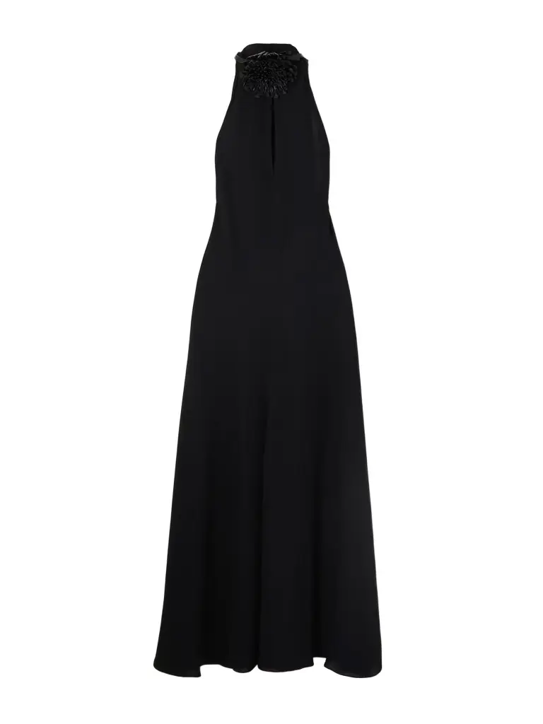 Alaïa Cut-out Embellished Leather-trimmed Crepe Midi Dress