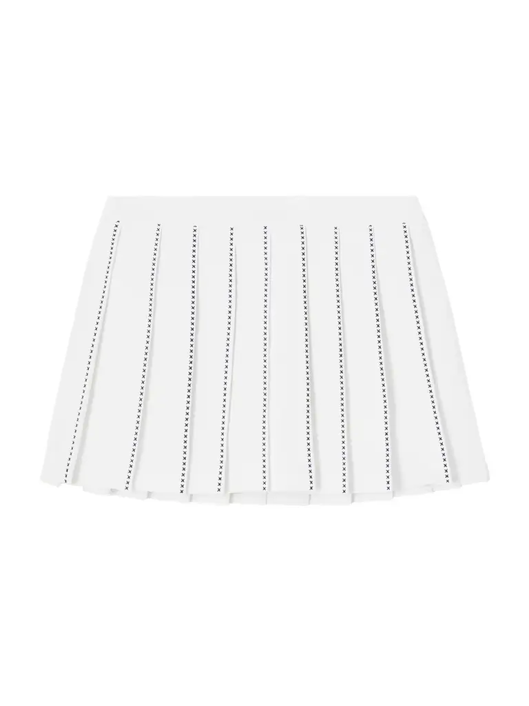 Tory Sport Embroidered Pleated Jersey Mini Tennis Skirt