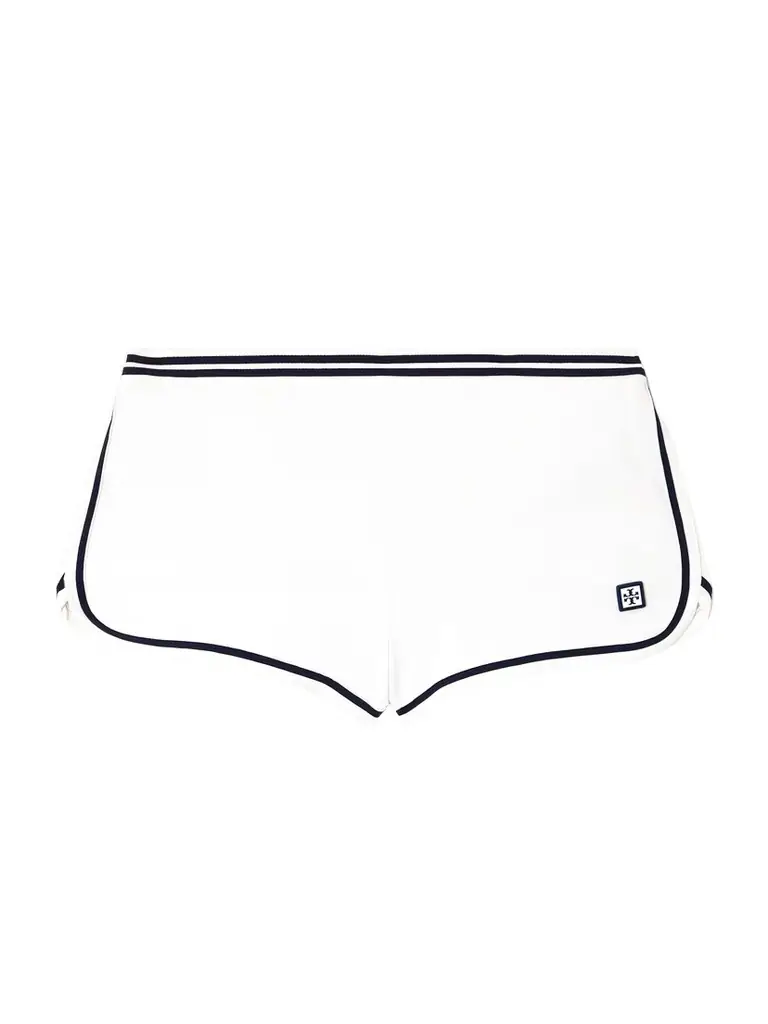 Tory Sport Striped Stretch-piqué Tennis Shorts