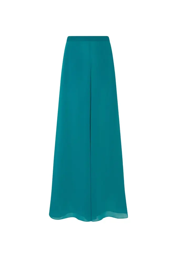 LAPOINTE Lightweight Georgette Wide Leg Pant With Pockets