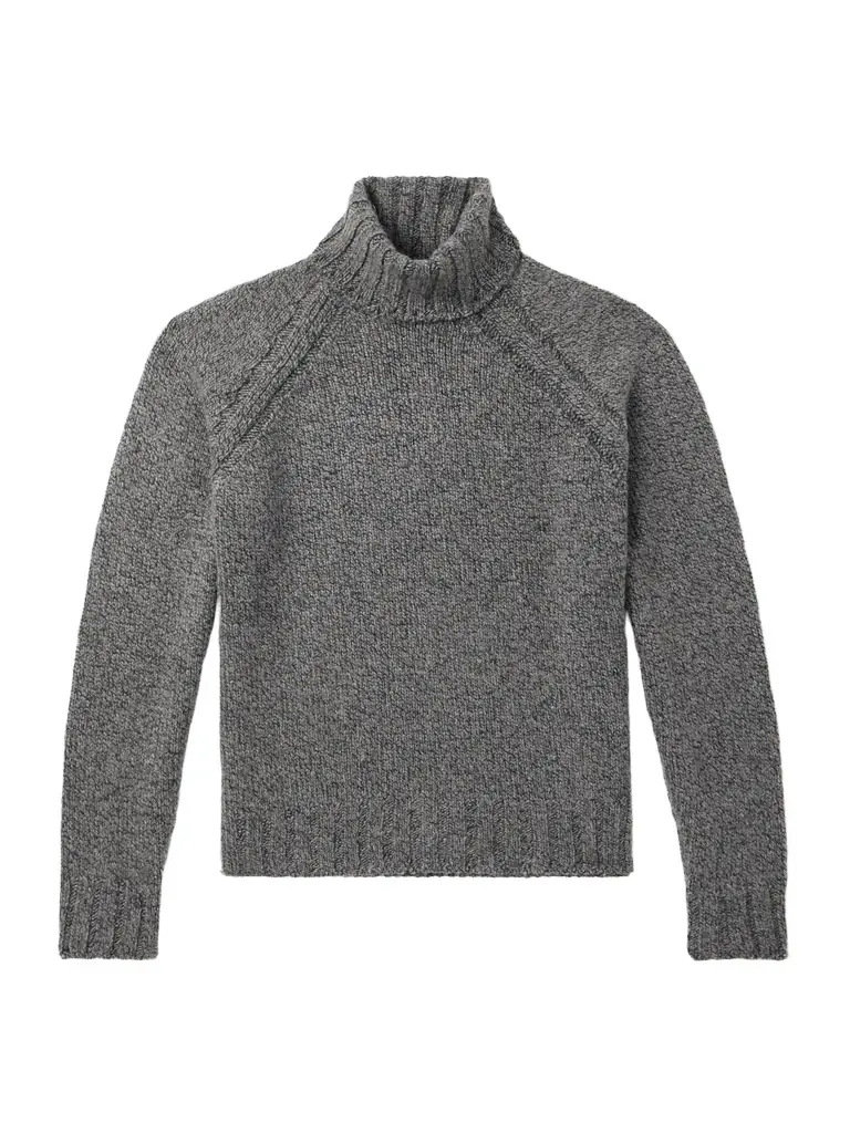 Zegna Cashmere and Wool-Blend Rollneck Sweater - Men