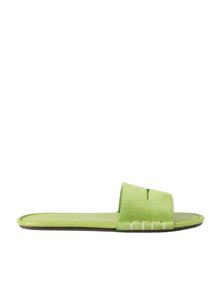 JW Anderson Loafer Whipstitched Suede Slides
