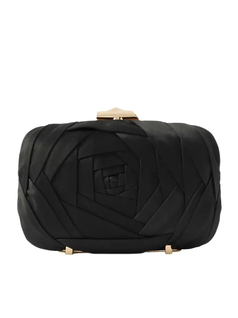 Roger Vivier Boite De Nuit Rose Embellished Satin Clutch
