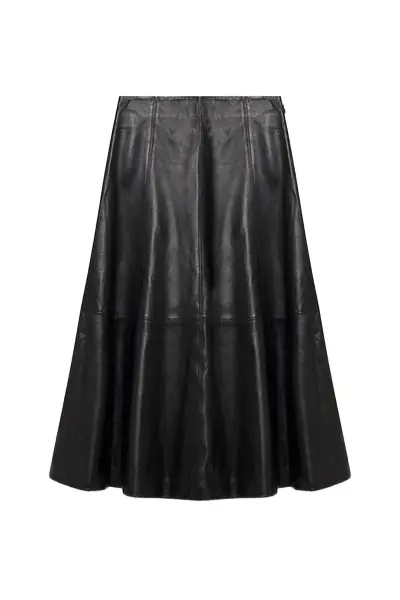 Simkhai Ryma Leather Midi Skirt