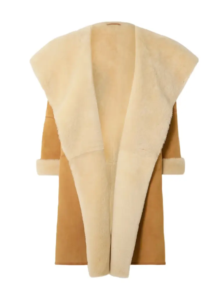 TOTEME Draped Shearling Coat