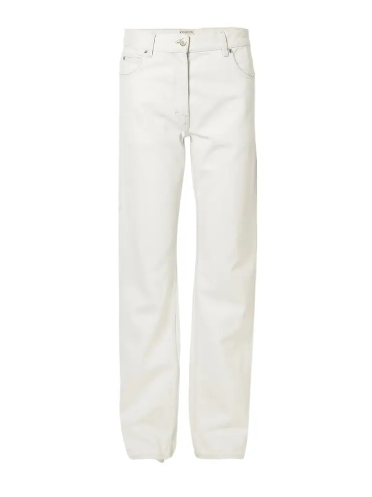 Calvin Klein Collection Distressed Mid-rise Straight-leg Jeans