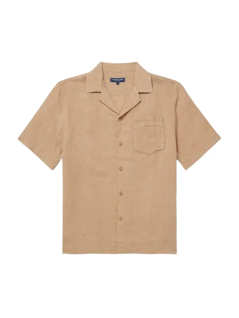 Frescobol Carioca Angelo Camp-Collar Linen Shirt - Men