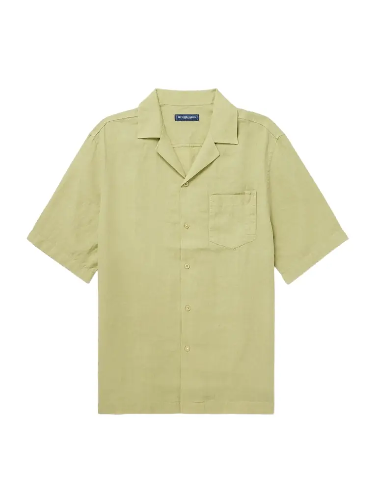 Frescobol Carioca Angelo Camp-Collar Linen Shirt - Men