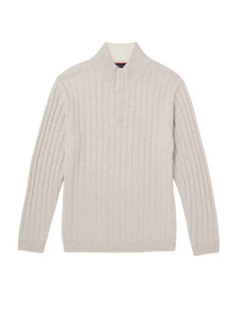 N.Peal N.Peal Cashmere Tucci Ribbed Organic Cashmere Rollneck Sweater - Men