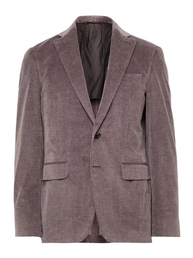Canali Kei Slim-Fit Cotton-Blend Corduroy Suit Jacket - Men