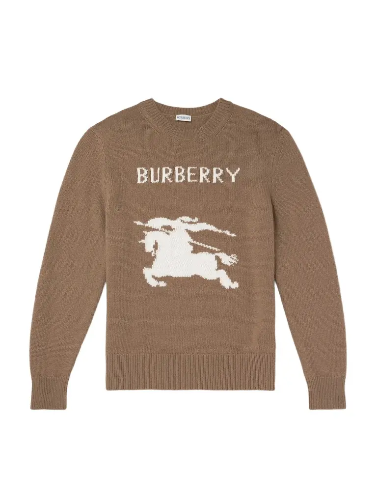 Burberry Intarsia-Knit Wool and Cashmere-Blend Sweater - Men