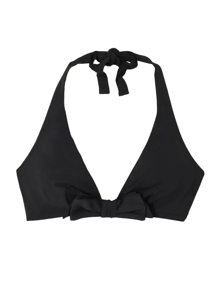 Eres Style Bow-detailed Triangle Halterneck Bikini Top