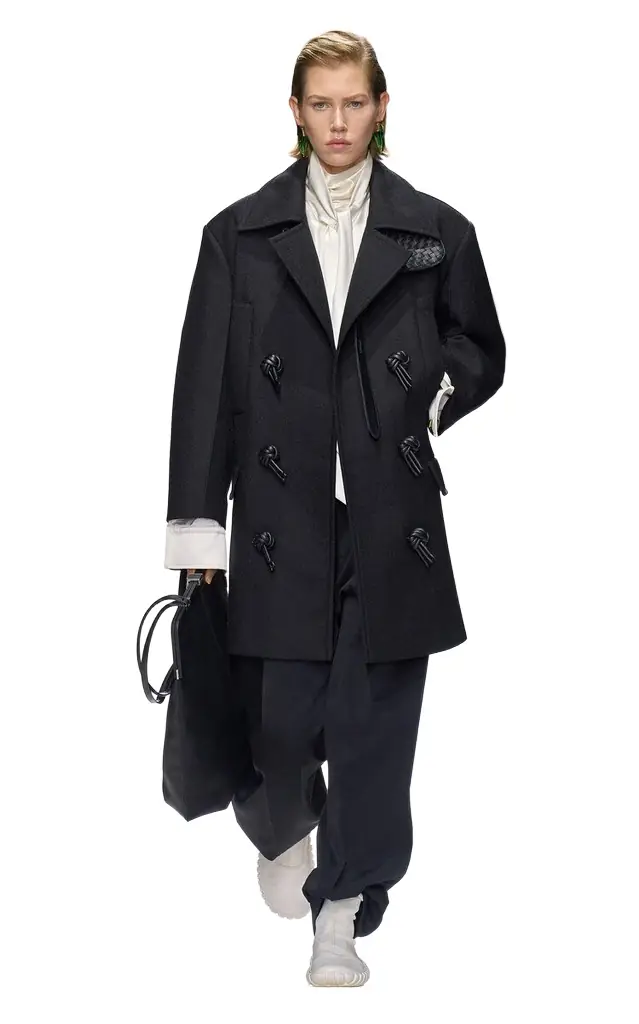 Bottega Veneta Belted Wool Mohair Gabardine Coat